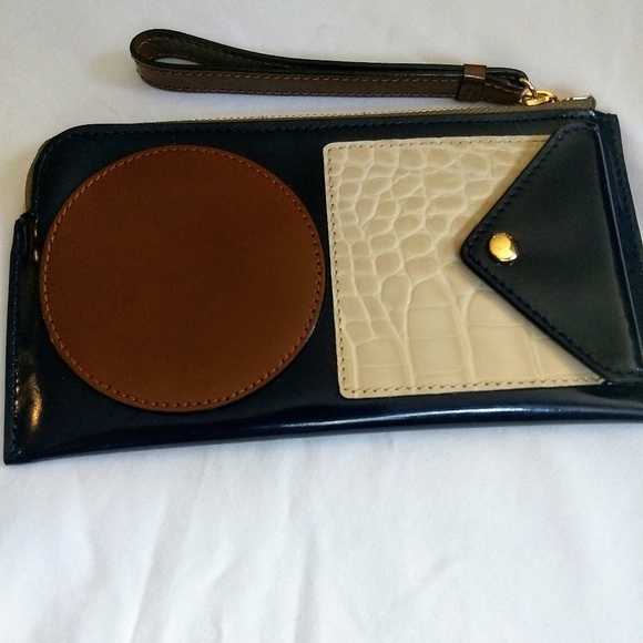 Orla Kiely Handbags - NEW Orla Kiely Color Block Croc Shiny Wallet